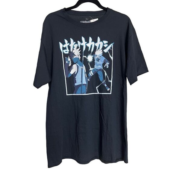 Rue21 Top Mens Size Large Black Naruto Shippuden Anbu Ops Kakashi T-Shirt NWT - Picture 1 of 6